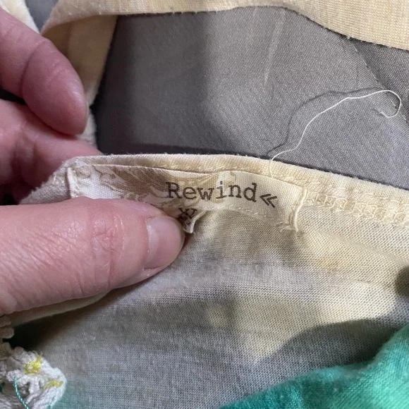 Rewind Cream and Green Tank Top - Picture 3 of 5